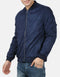 Gordania Faux Suede Leather Blue Jacket