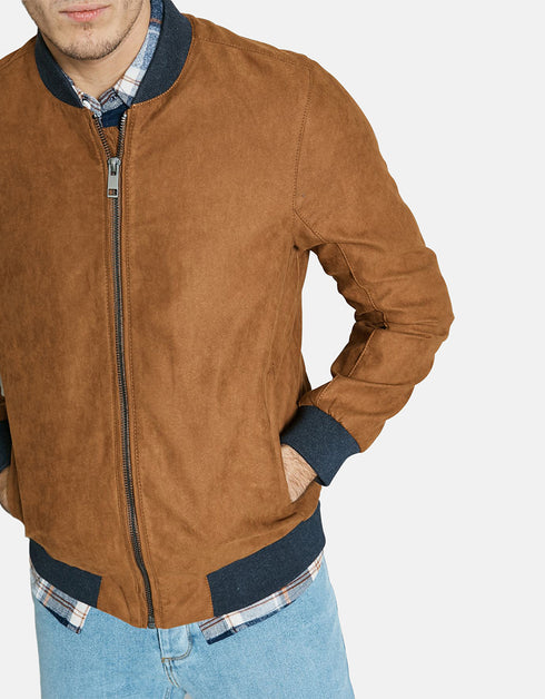 Gordania Faux Suede Leather Tan Jacket - GD111T