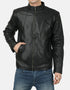 Gordania Solid Bomber PU Leather Jacket - GD281